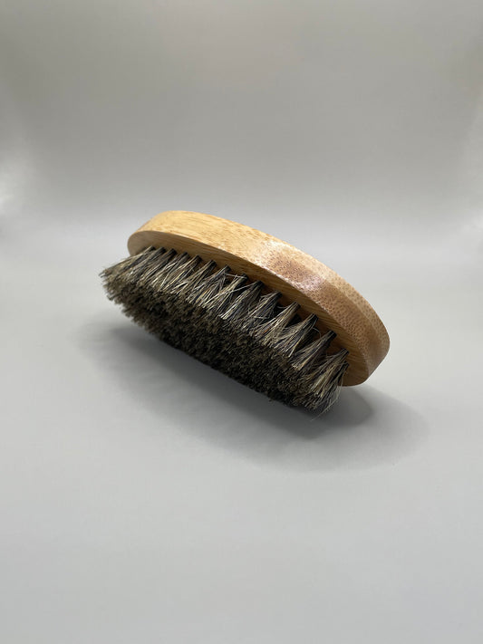 Beard brush for ultimate beard growth facing down